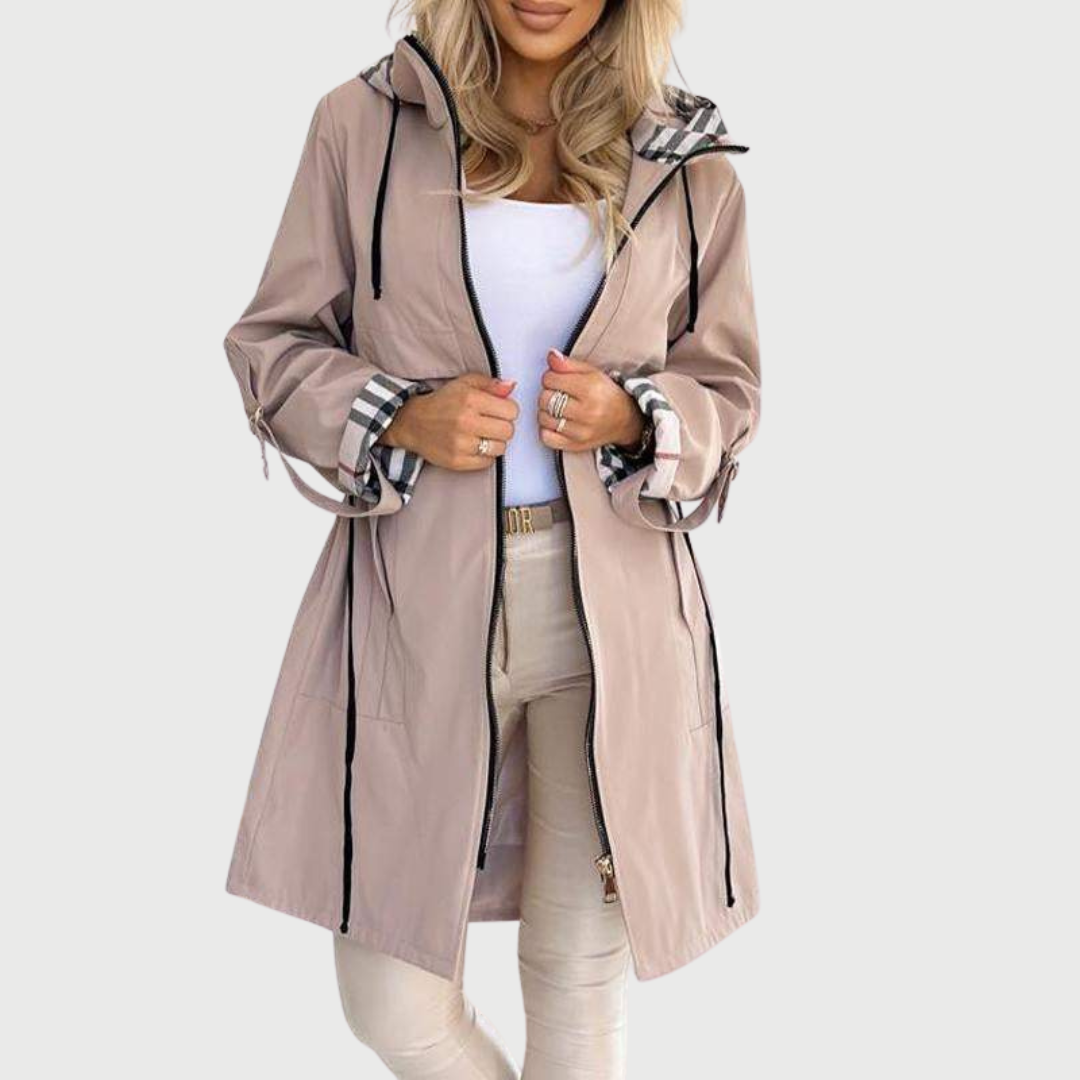 Aurélia | Long Hooded Transitional Jacket
