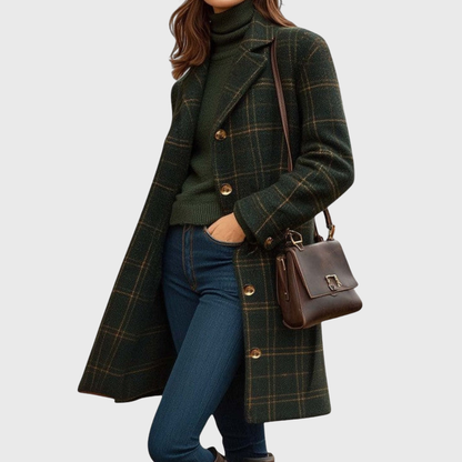 Charlotte | Classic Wool Check Coat